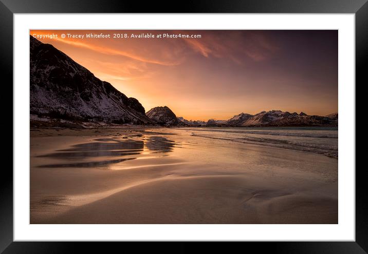 Ramberg Sunrise  Framed Mounted Print by Tracey Whitefoot