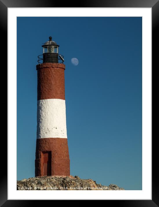 Faro Les Eclaireurs Lighthouse Framed Mounted Print by David O'Brien