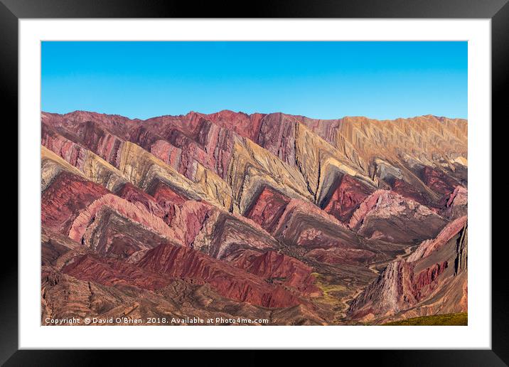 Hornocal Mountains Framed Mounted Print by David O'Brien