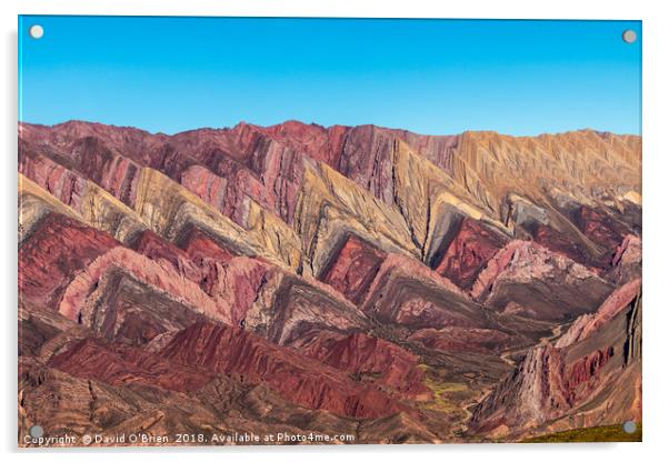 Hornocal Mountains Acrylic by David O'Brien