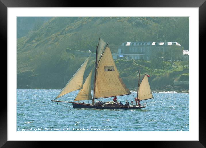 Moosk passing Berry Head Hotel Framed Mounted Print by Tom Wade-West