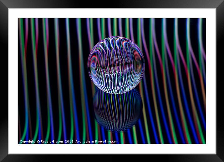 Abstract art Eyes in the glass ball Framed Mounted Print by Robert Gipson