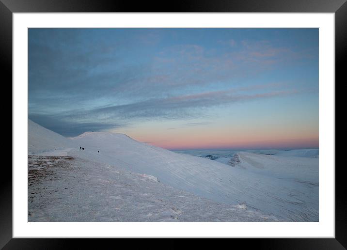 Pen y Fan mountain at sunset Framed Mounted Print by Jackie Davies