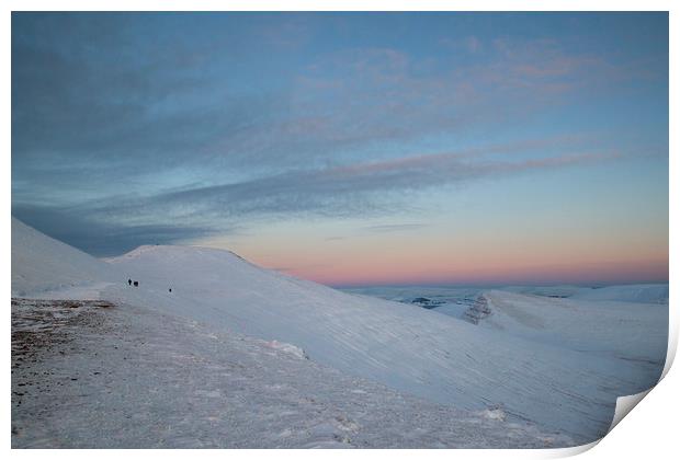 Pen y Fan mountain at sunset Print by Jackie Davies