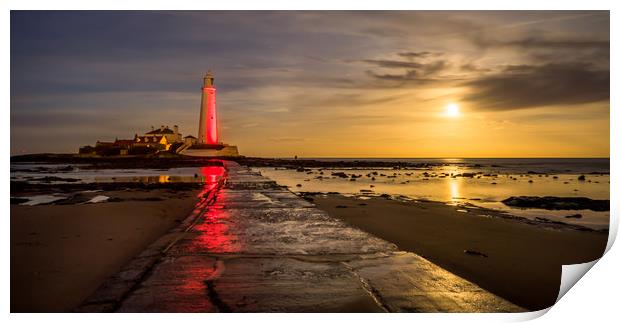 Lovely Supermoon at St Mary's Print by Naylor's Photography