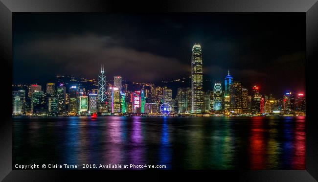 Hong Kong bay Framed Print by Claire Turner