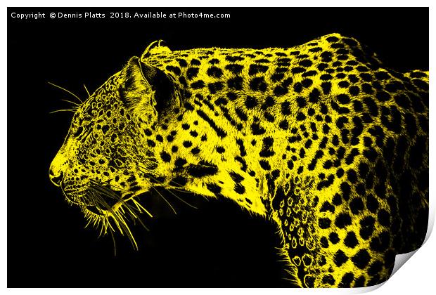 Golden Leopard Print by Dennis Platts