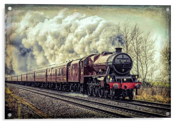 Galatea steam engine Acrylic by Keith Douglas