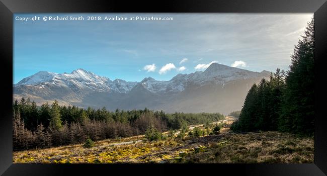 Walking the Bealach Brittle forest loop track #2 Framed Print by Richard Smith