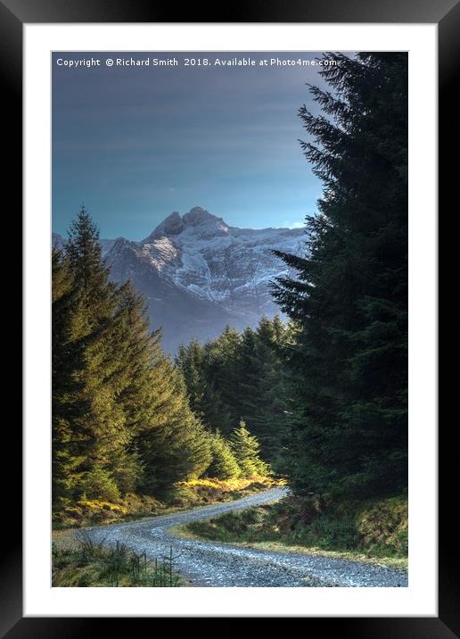 Walking the Bealach Brittle forest loop track #3 Framed Mounted Print by Richard Smith