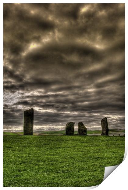 Standing Stones of Stennes, Orkney Print by Gabor Pozsgai