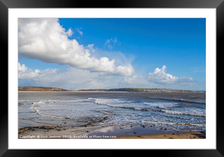 Newton Beach Porthcawl South Wales Framed Mounted Print by Nick Jenkins