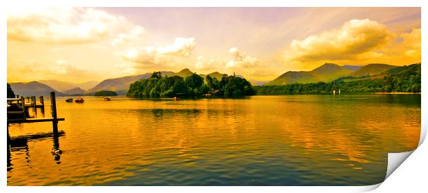 Derwentwater  Print by Darren Burroughs