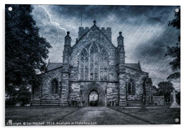 St Asaph Cathedral Acrylic by Ian Mitchell