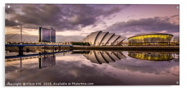 Glasgow sunset Acrylic by Angela H