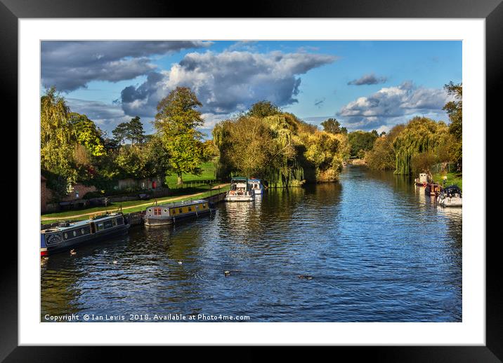 The River Thames at Wallingford Framed Mounted Print by Ian Lewis
