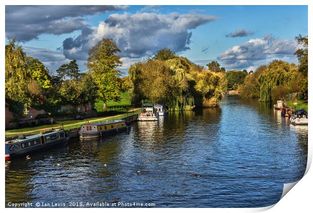 The River Thames at Wallingford Print by Ian Lewis