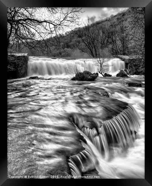 River Wye in full flow Framed Print by Russell Burton