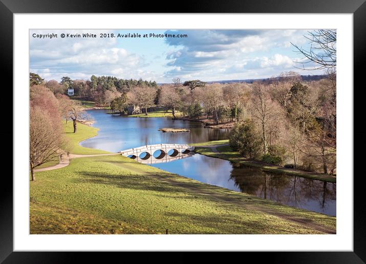 Painshil Park Lake Framed Mounted Print by Kevin White