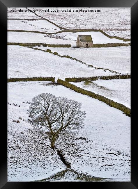 Weardale Winter Moorland Landscape Framed Print by Martyn Arnold