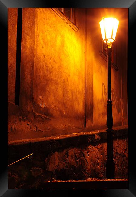 Street Light of Prague Framed Print by Adam Lucas