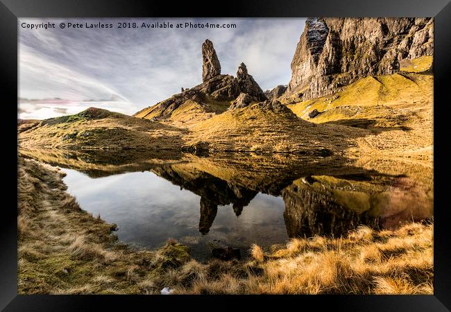 Old Man Of Storr Framed Print by Pete Lawless
