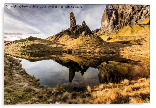 Old Man Of Storr Acrylic by Pete Lawless