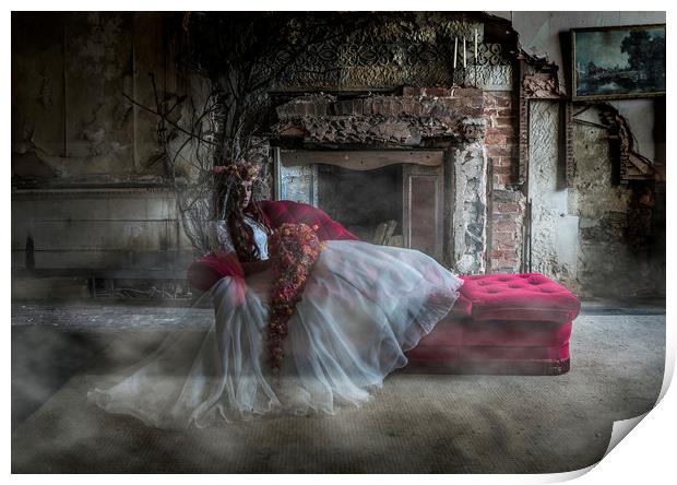 Ghostly Bride Fashion Shoot Print by Maggie McCall