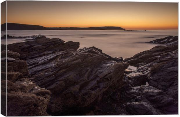 Cornish Sunset Canvas Print by Scott Simpson