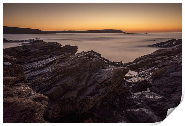 Cornish Sunset Print by Scott Simpson