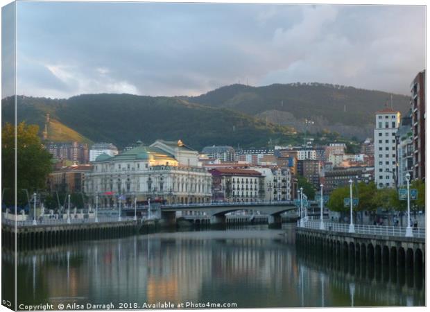 Bilbao City View Canvas Print by Ailsa Darragh