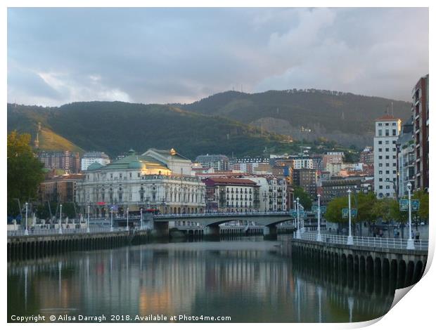 Bilbao City View Print by Ailsa Darragh