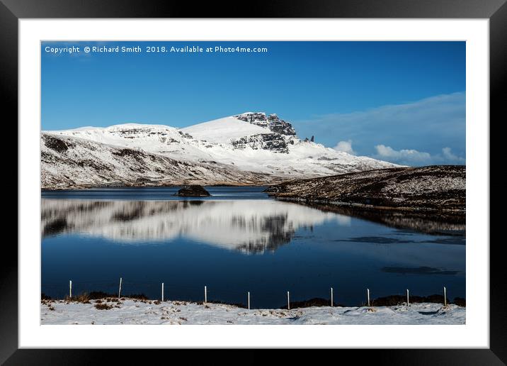 The Storr in winter #3  Framed Mounted Print by Richard Smith