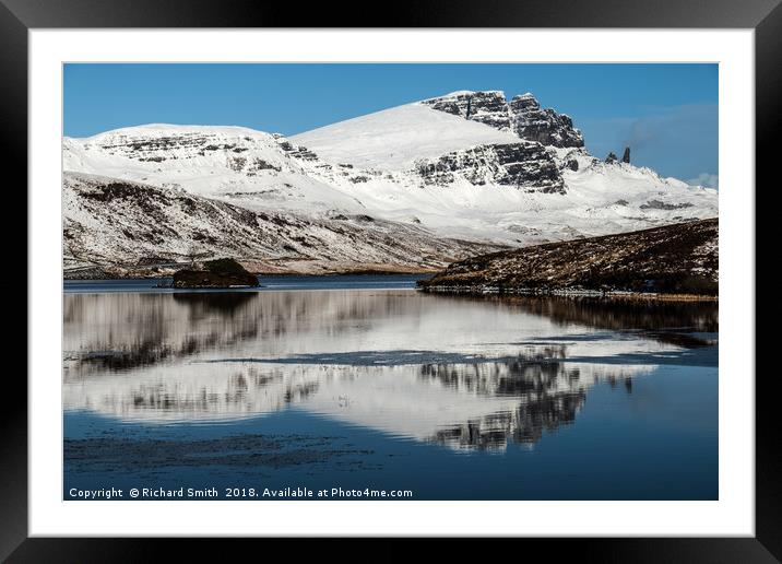 The Storr in winter #4 Framed Mounted Print by Richard Smith