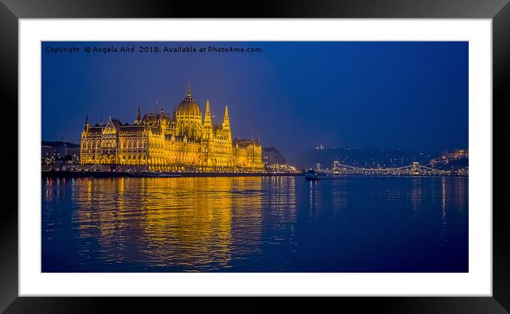 Blue Danube. Framed Mounted Print by Angela Aird