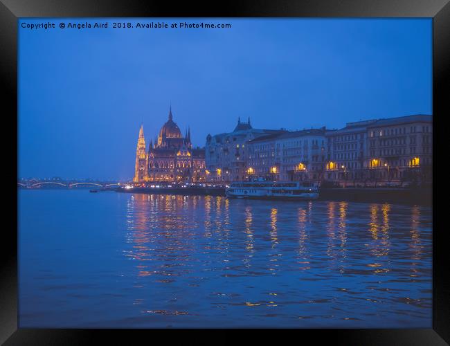The parliament in Budapest. Framed Print by Angela Aird