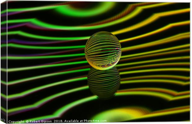Abstract art Floating glass ball abstract. Canvas Print by Robert Gipson