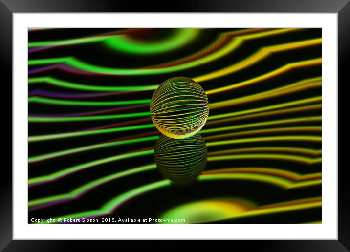 Abstract art Floating glass ball abstract. Framed Mounted Print by Robert Gipson