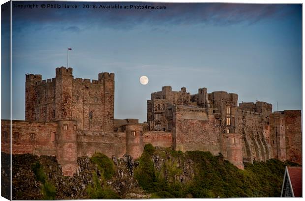 Bamburgh Castle Northumberland Canvas Print by Philip Harker
