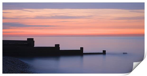 Sunrise at the White Cliffs of Dover Print by Ian Middleton