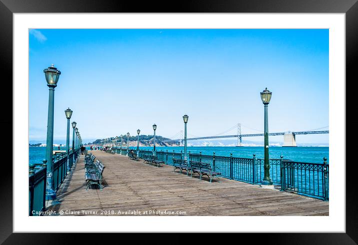 San Francisco Pier No. 7 Framed Mounted Print by Claire Turner