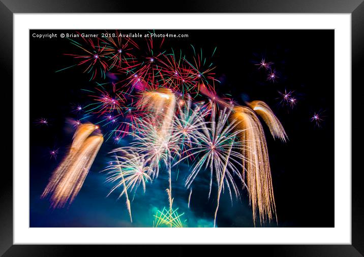 Fireworks! Framed Mounted Print by Brian Garner
