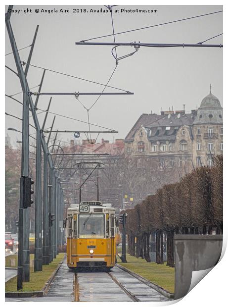 Budapest Tram. Print by Angela Aird
