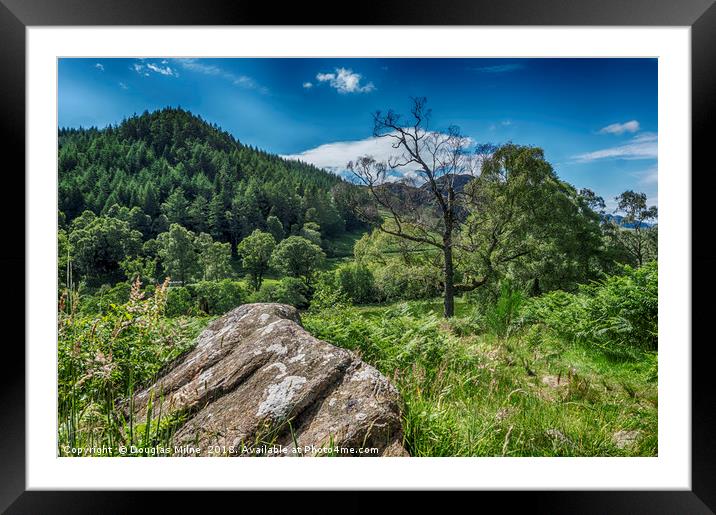 Dun More and Glen Lednock  Framed Mounted Print by Douglas Milne