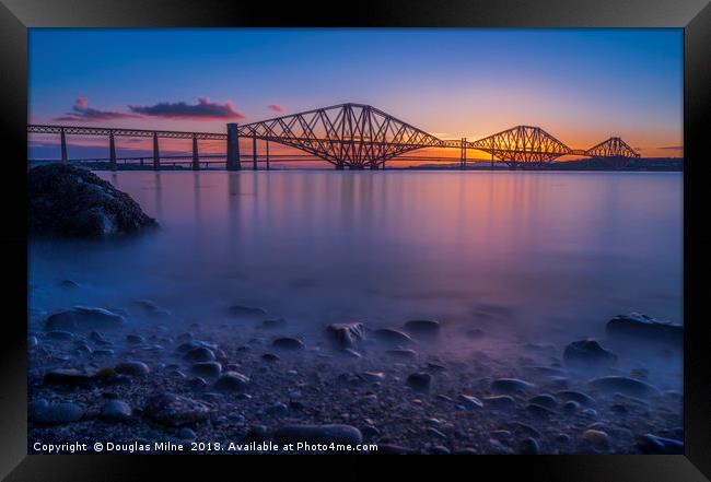 The Forth Bridge Framed Print by Douglas Milne