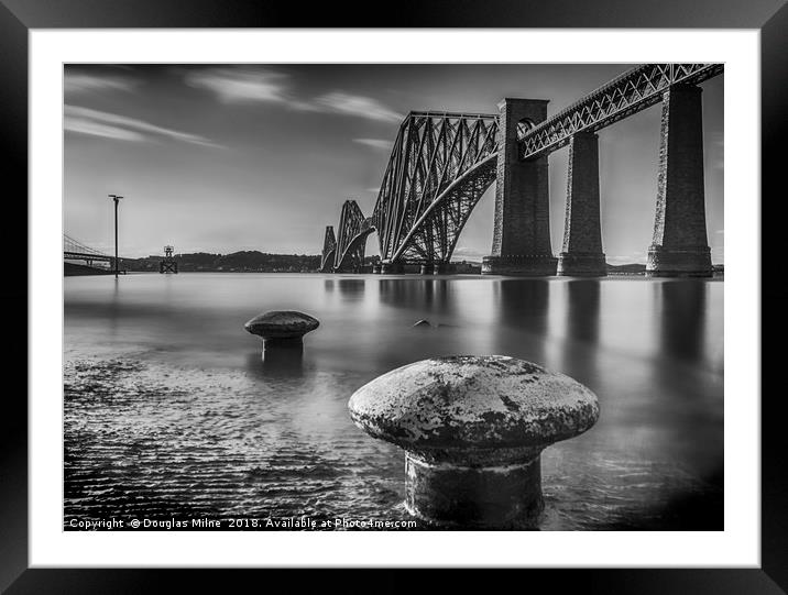 The Forth Bridge Framed Mounted Print by Douglas Milne