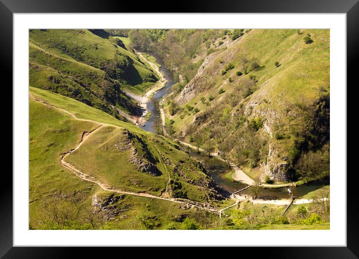 Dovedale View Framed Mounted Print by Darren Burroughs
