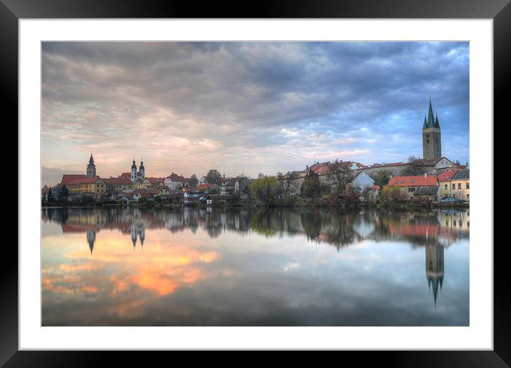 Reflect on Telc Framed Mounted Print by Adam Lucas