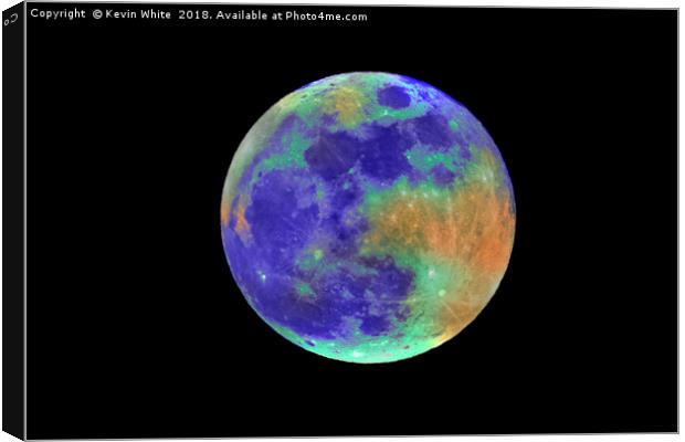 Moon with atmosphere Canvas Print by Kevin White