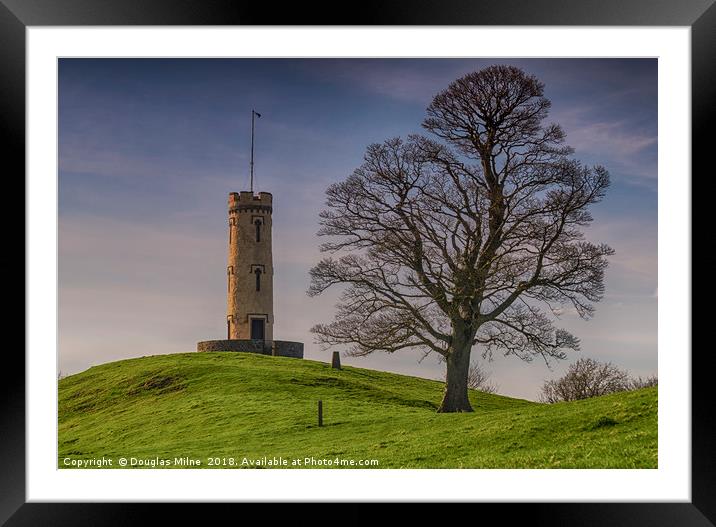 Binns' Tower, West Lothian Framed Mounted Print by Douglas Milne